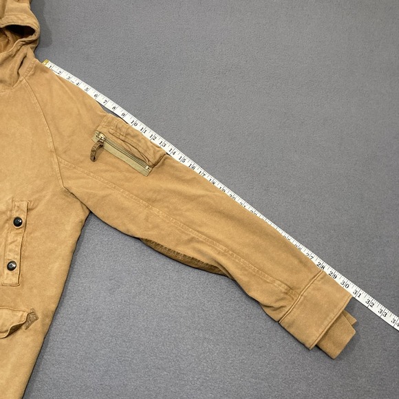 Polo Ralph Lauren Jacket Mens Large Brown Hooded Motorcycle Riders Apparel Zip - Picture 10 of 14